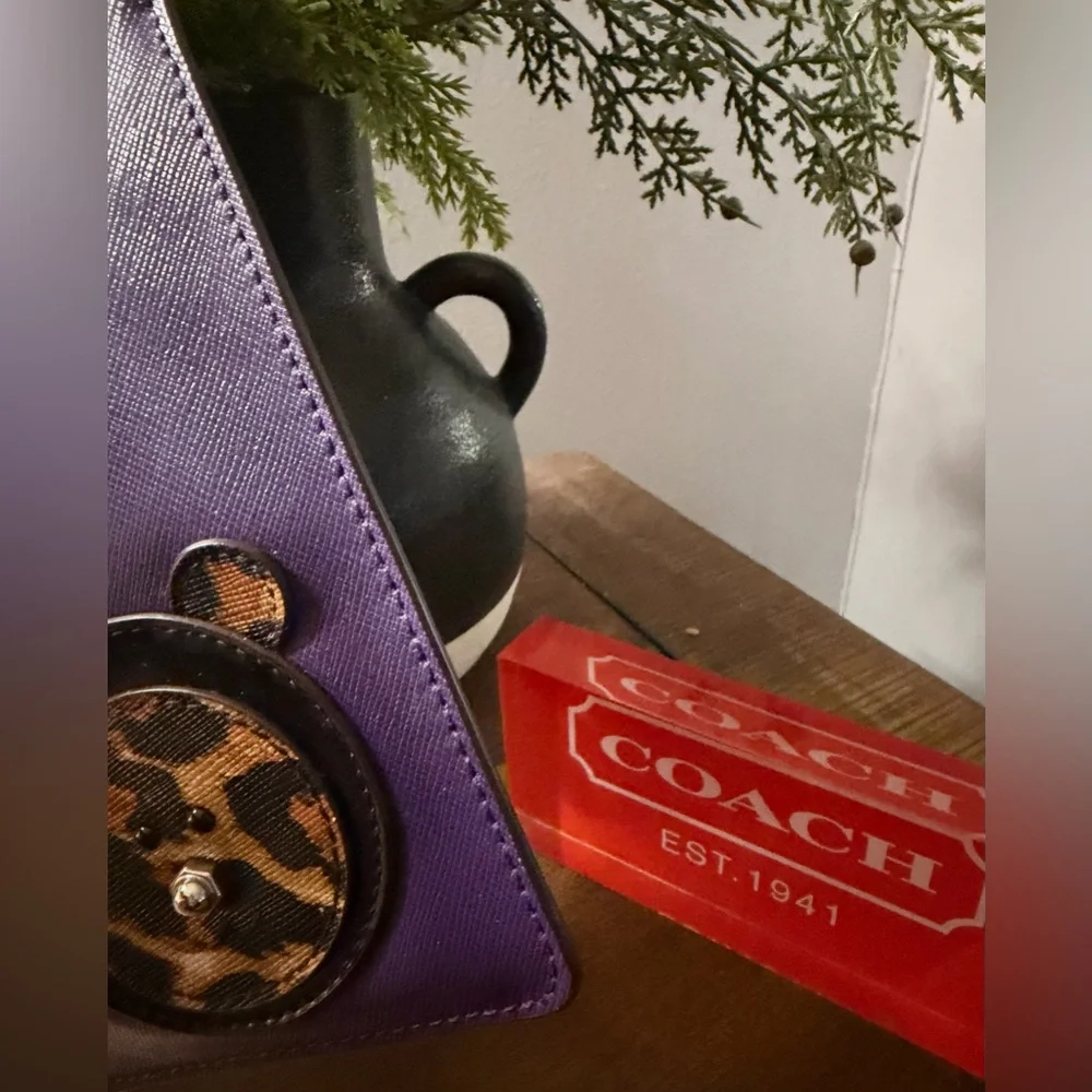 Coach Darcy Cheetah Bear Pouch (NWT)